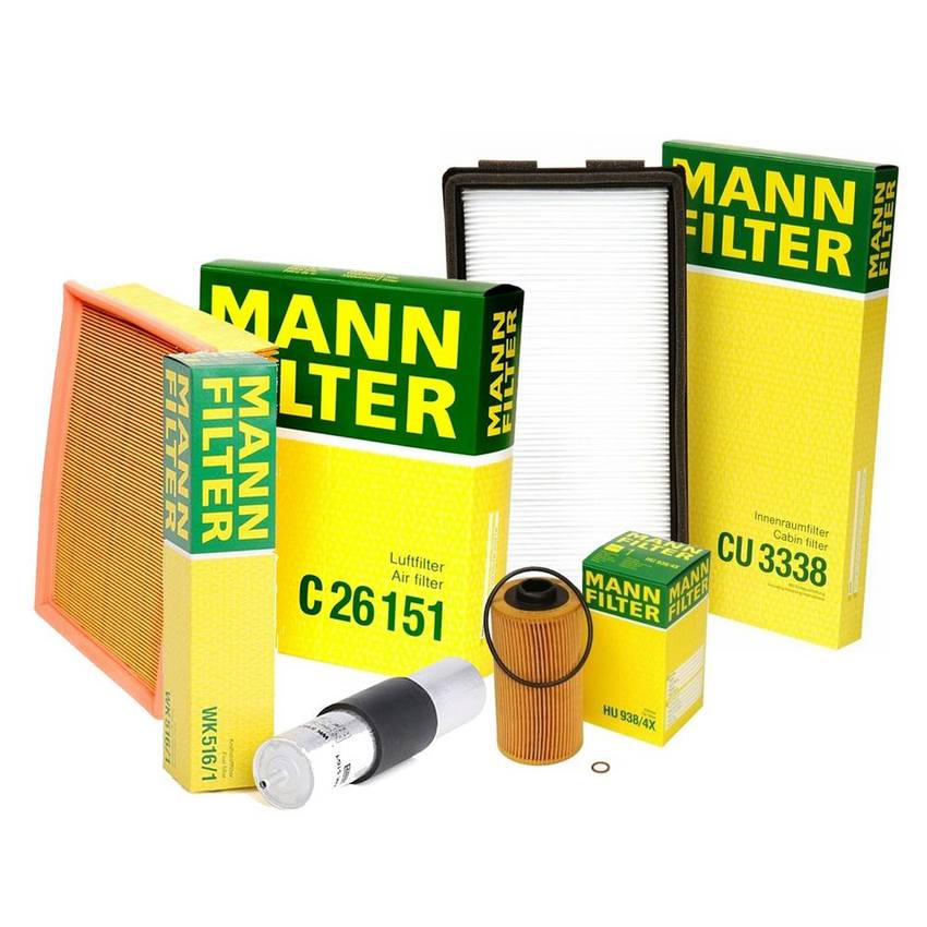 BMW Air / Cabin Air / Fuel / Engine Oil Filter Kit 64311390836 - MANN-FILTER 3739299KIT